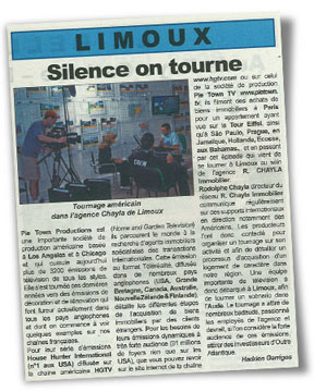 L'article du Journal de Carcassonne.